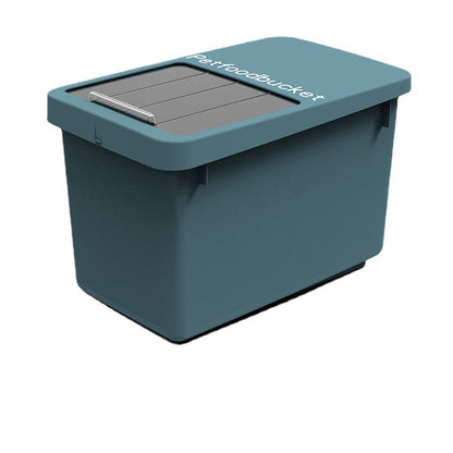Dust-proof sealed pet supplies storage box with secure lid for organized pet food and accessories