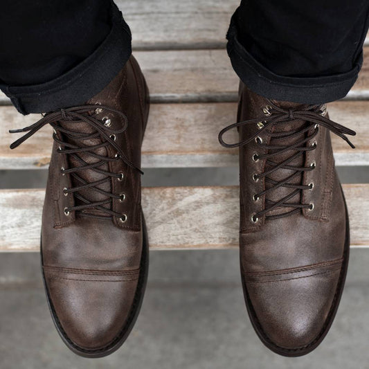 Men's retro round-toe work boots in a classic rugged design my store
