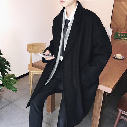 Men's stylish warm casual mid-length wool coat in a classic design久久综合网