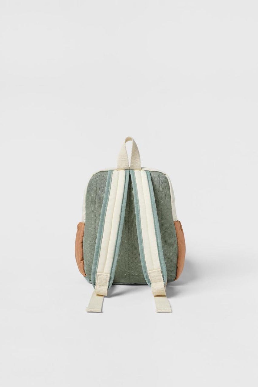 Children's animal shoulder bag with decorative color matching details