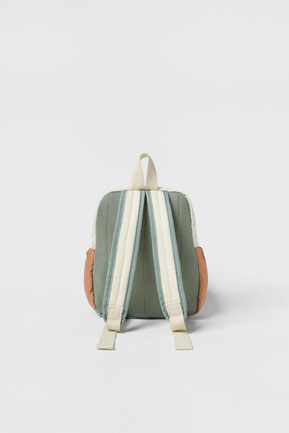 Children's animal shoulder bag with decorative color matching details