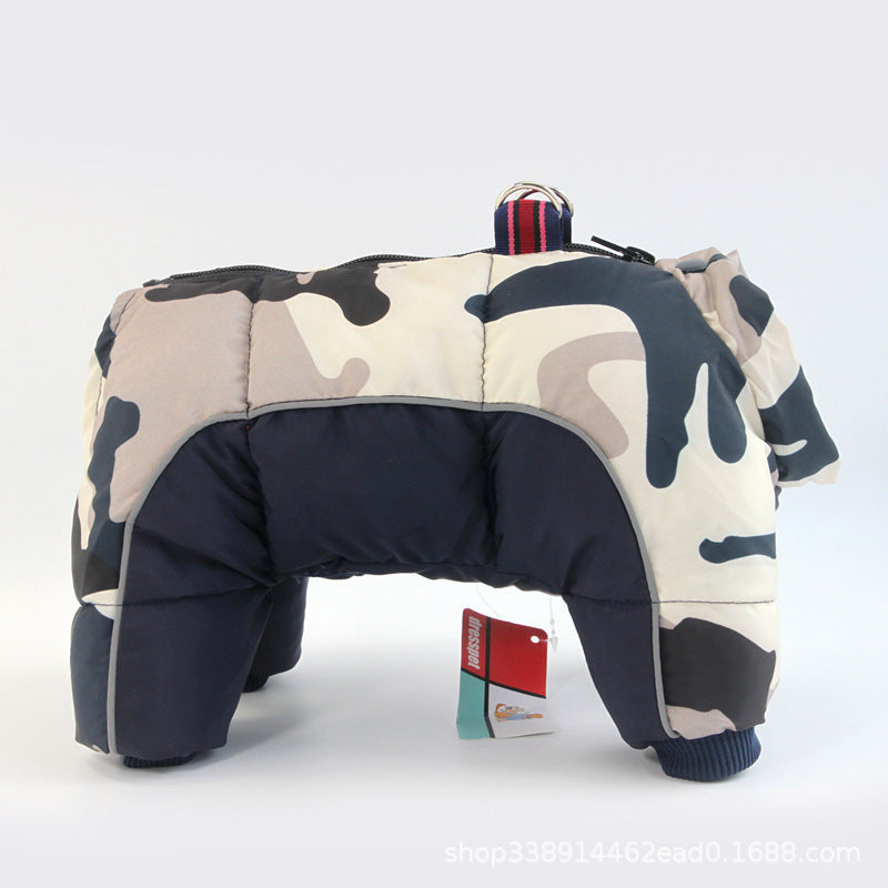 Pet dog winter clothes thick warm down jacket, teddy cotton coat in a cozy padded design