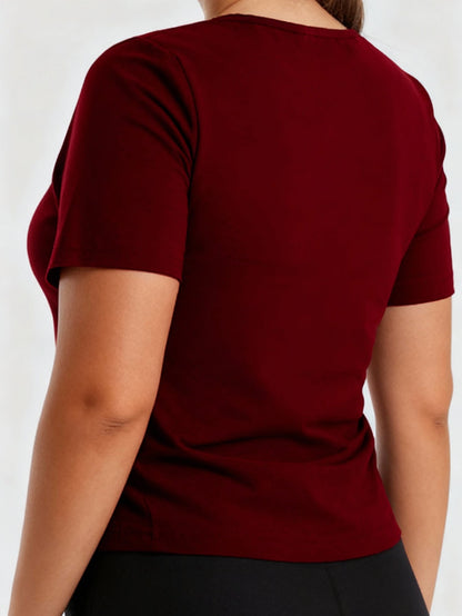 Women's short sleeve sauna shirt, compression T-shirt and athletic sweat suit top