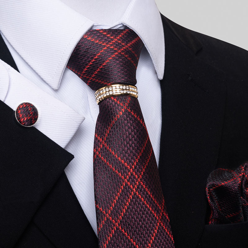 Multi-colored striped floral men's tie with vibrant floral pattern and diagonal stripes
