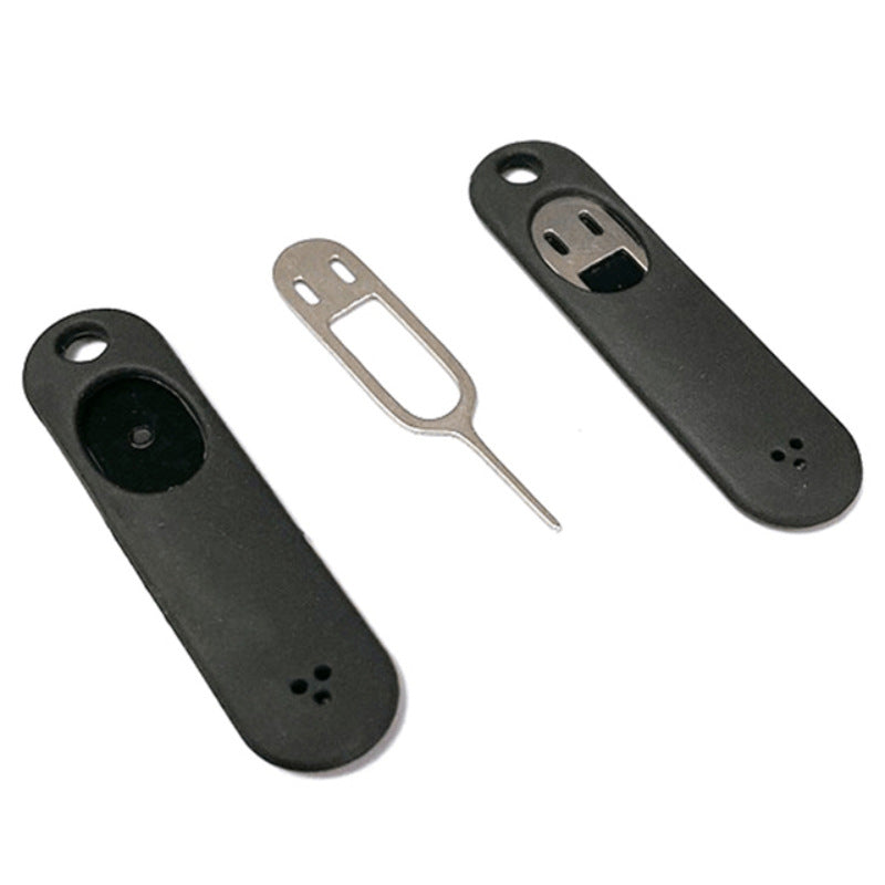 Invisible silicone case for portable card device, thimble design