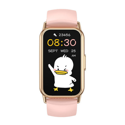 Smart Bluetooth calling women's sports watch with digital display and fitness tracking features