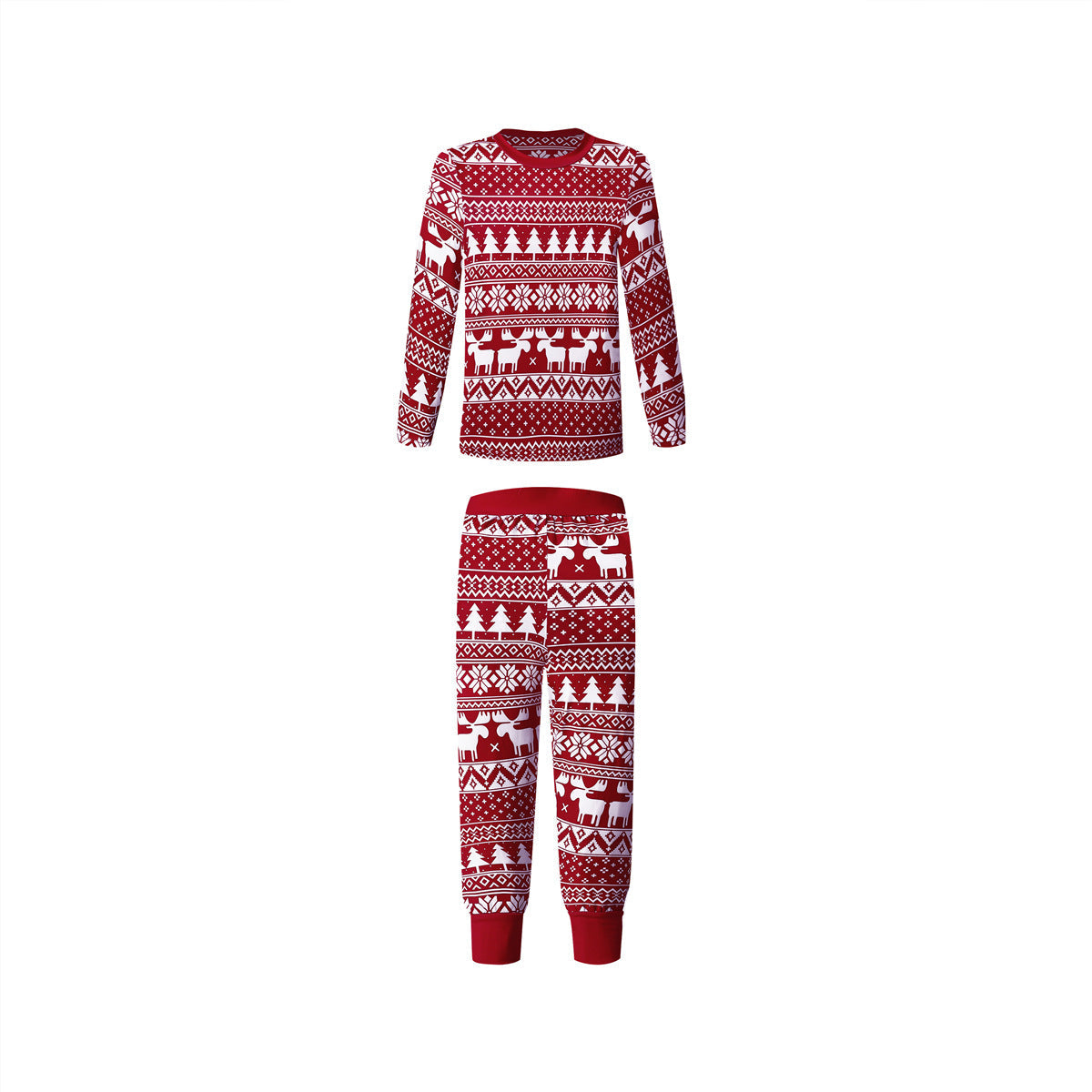 Christmas printed parent-child wear, matching holiday outfits for parents and children