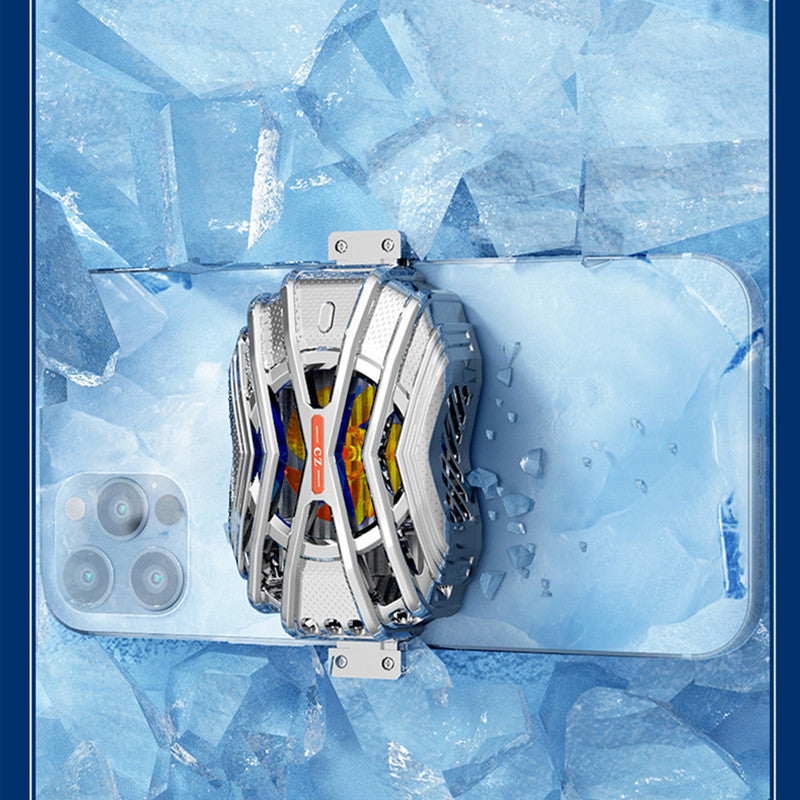 Two-way pull-up semiconductor mobile phone radiator for cooling smartphones