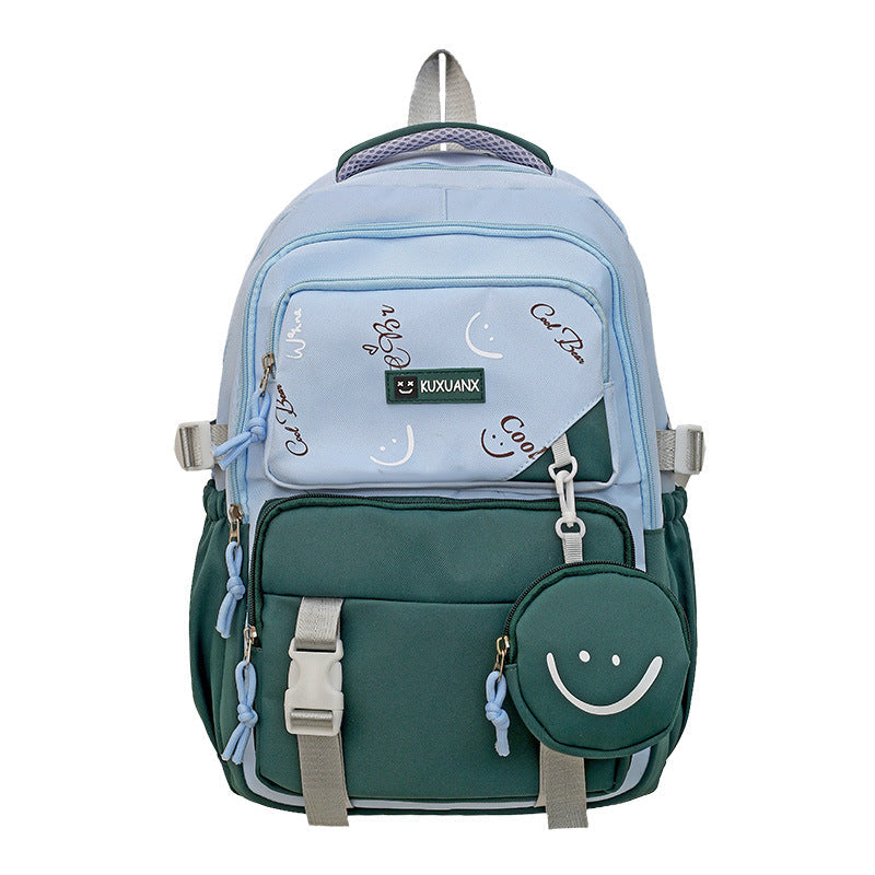 Lightweight high-capacity stylish backpack for students by My Store, shown from the front with multiple compartments