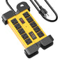 10-Outlet Industrial USB-Charging Power Strip
