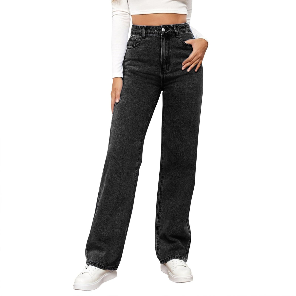BackupMyFilesNow StretchFlex jeans for women, showcasing a slim-fit design with classic denim texture and five-pocket style.