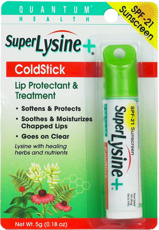 Quantum Lip Guard Cold Sore Stick by BACKUPMYFILESNOW® in 0.18 oz, showing the sleek tube and applicator for cold sore relief