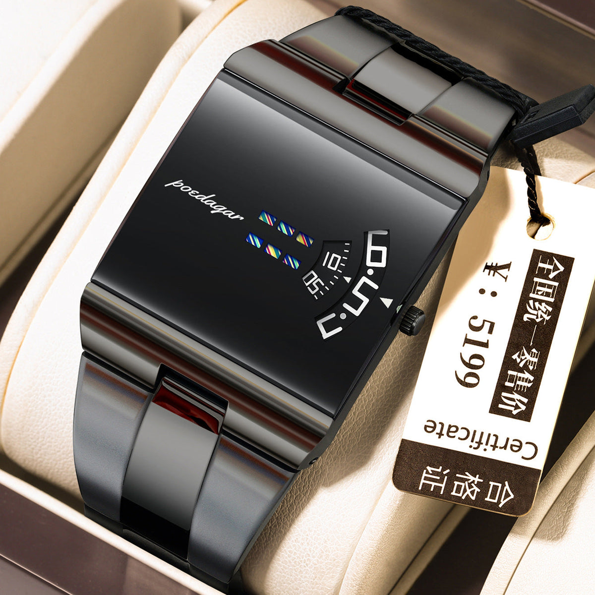 Ultra-thin trendy waterproof quartz watch by My Store with a sleek minimalist design