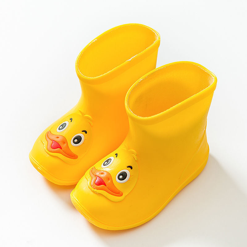 Non-slip Stylish Rubber Shoes Men's And Women's Children & Baby Baby Velvet Rain Boots