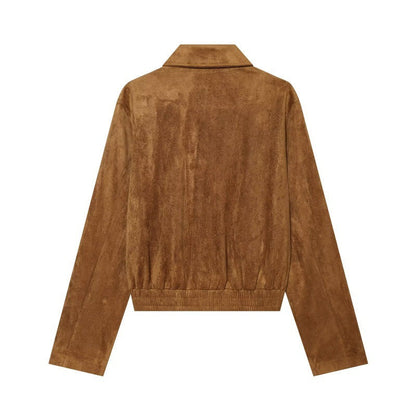 Women's retro stand-collar elastic-waist jacket coat in classic design