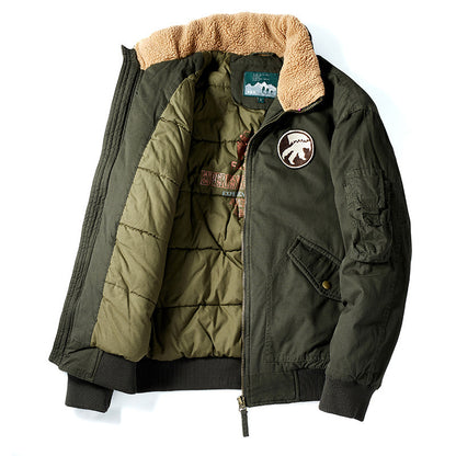 Men's Loose Fit Thick Cotton Pilot Jacket
