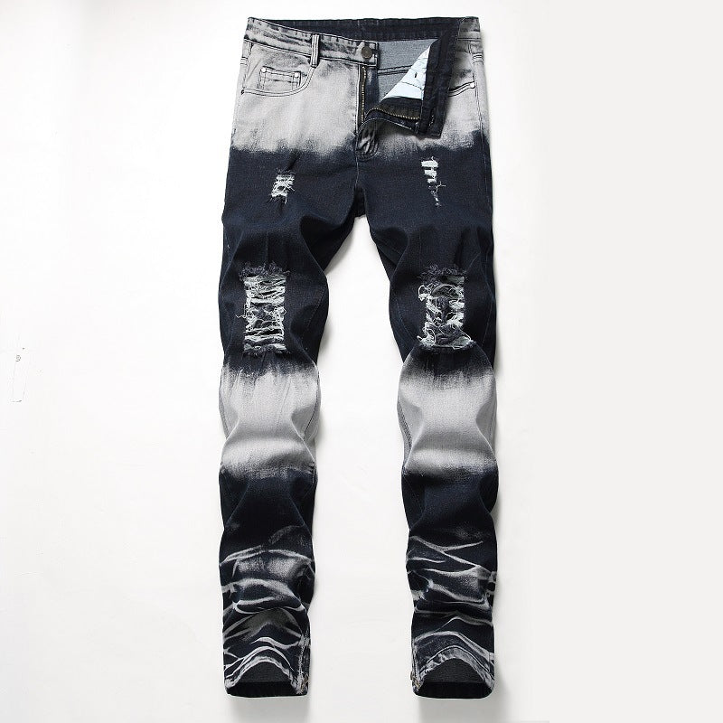 Men's jeans from BACKUPMYFILESNOW® collection, showcasing classic denim with a straight fit and detailed stitching.