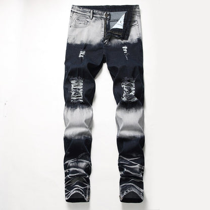 Men's jeans from BACKUPMYFILESNOW® collection, showcasing classic denim with a straight fit and detailed stitching.