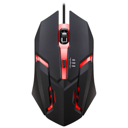 Wired Mouse Computer E-sports Colorful Breathing Light Luminous USB Office Gaming