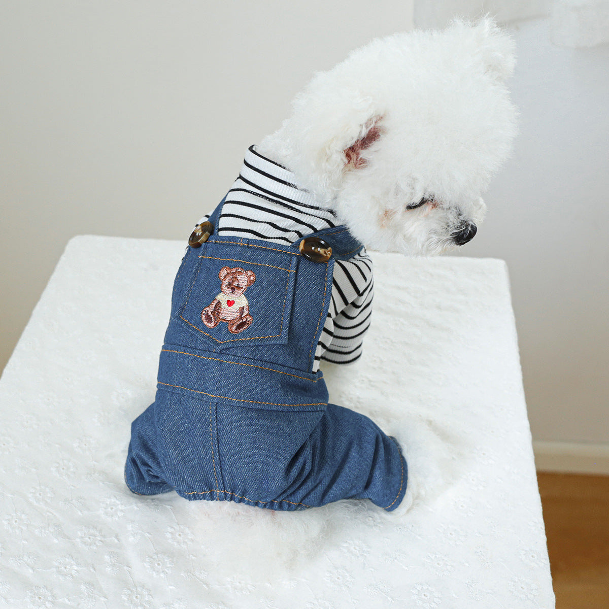 Cute bear dog clothing, pet clothes for dogs in a cozy, playful design