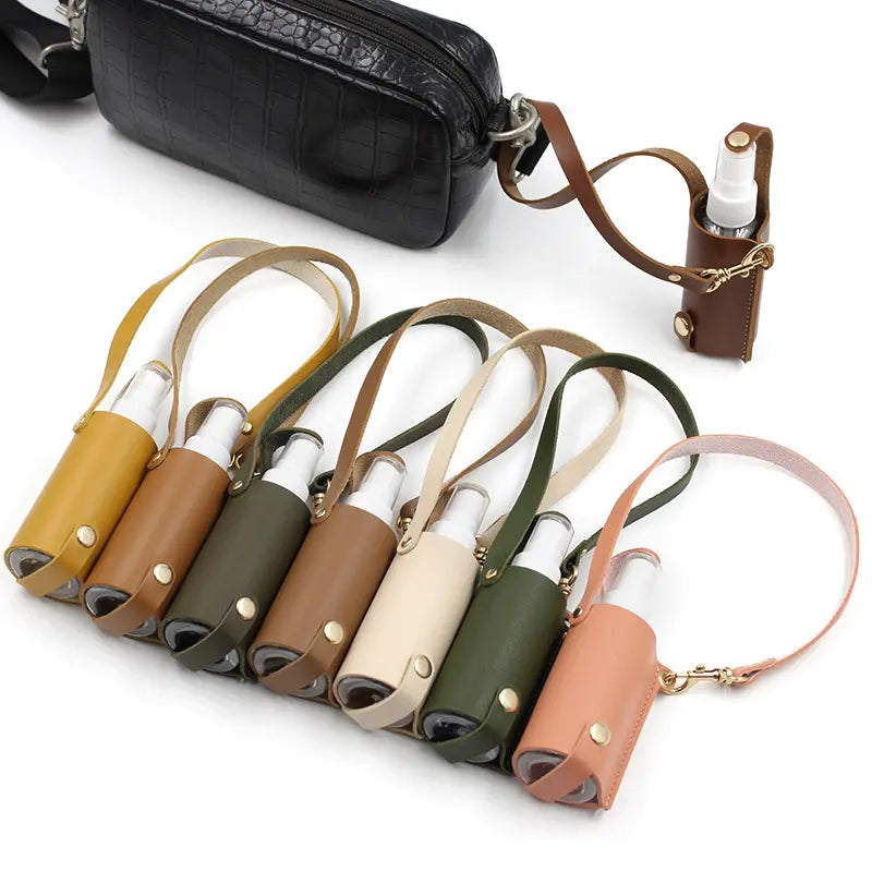 Portable Leather Keychain for 60ml Hand Sanitizer