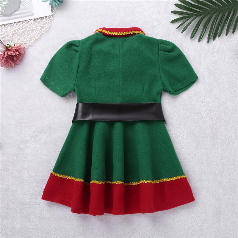 Christmas costume displayed on a plain background
