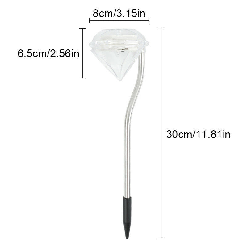 Solar powered garden diamond light by My Store, featuring a faceted diamond-shaped design for outdoor lighting