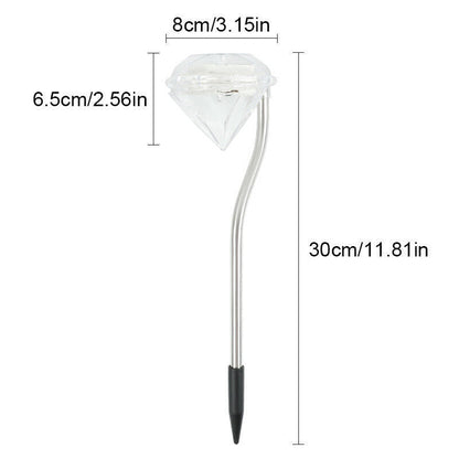 Solar powered garden diamond light by My Store, featuring a faceted diamond-shaped design for outdoor lighting
