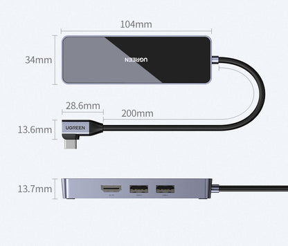 Multi-function Gigabit network card adapter with USB 3.0 branch extender ports, compact converter design