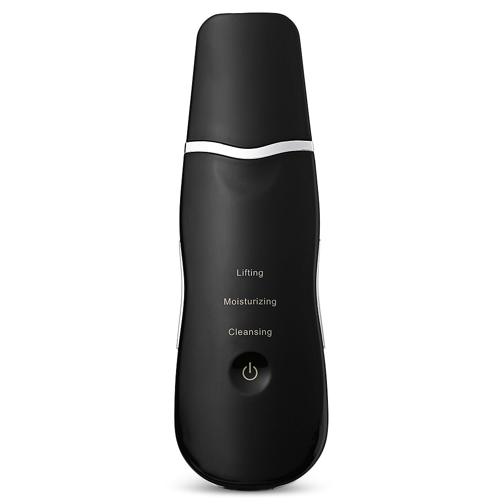 Blackhead suction pore vacuum in black, compact electric skincare tool for removing facial blackheads