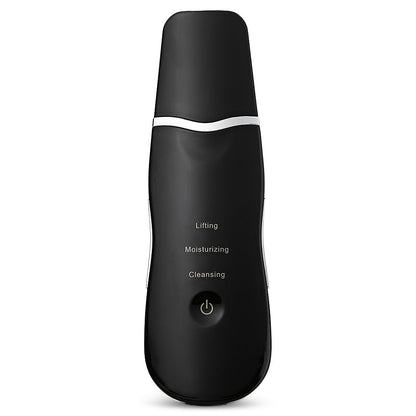 Blackhead suction pore vacuum in black, compact electric skincare tool for removing facial blackheads