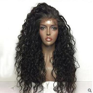 European and American fashion front lace chemical fiber wig set for women