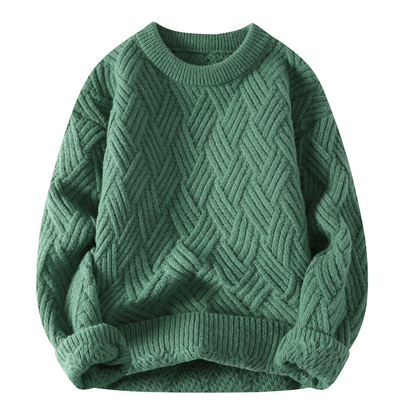 Men's thick autumn and winter sweater in a warm knit design