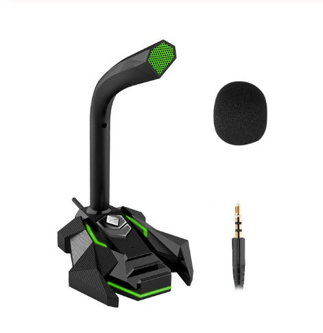 Black wired computer microphone by My Store on adjustable stand