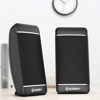 New laptop speakers by My Store, compact black speakers shown side by side