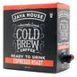Cold brew coffee on tap from Java House, served in a clear glass with ice, showcasing a rich, dark coffee beverage.