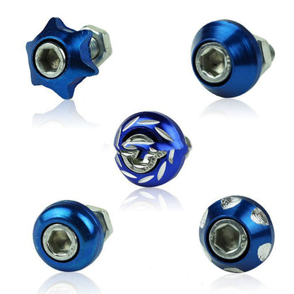 Motorcycle modified screw accessories, close-up of assorted replacement screws and fasteners