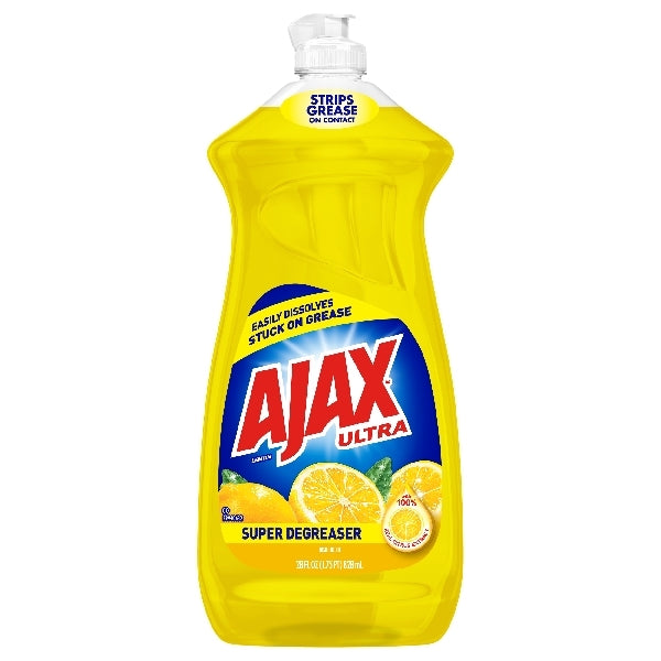 Ajax Ultra Super Degreaser Liquid Dish Soap - Lemon - 28 Fl Oz