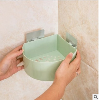Bathroom accessories standing shelf rack with multiple storage levels for toiletries and small items
