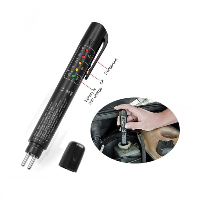 Brake fluid detector, handheld automotive testing tool with compact design