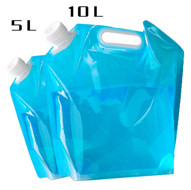 Foldable PVC outdoor camping water bag container for hiking and portable water storage