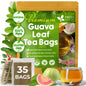 Natural Guava Leaves, Whole Dried Leaves, Cut-and-Sifted Guava leaves, 100% Pure from Guava Leaves, Natural Guava Loose Leaf Herbal Tea, No Additives, No Caffeine, Vegan