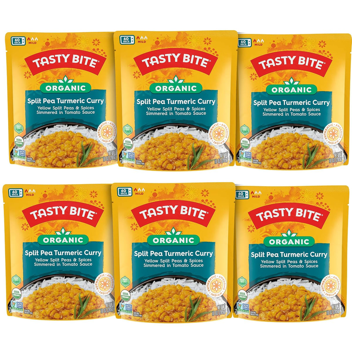 Microwaveable Bombay Potatoes entree by BACKUPMYFILESNOW® in a 10-ounce pack, ready to eat Indian-style potato dish.