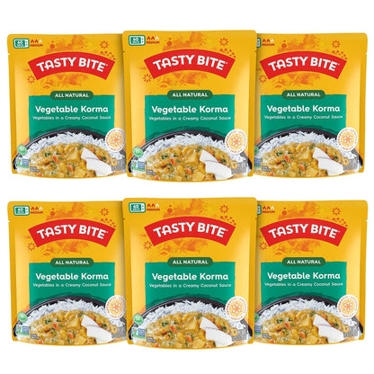 Microwaveable Tasty Bite Indian Bombay Potatoes entree by BACKUPMYFILESNOW®, 10 oz pack of six, ready-to-eat Indian potato dish.