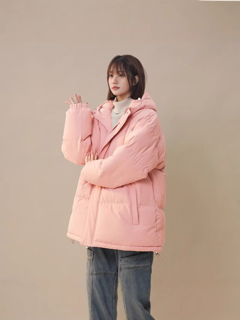 Women's loose-fitting solid-color cotton coat by My Store