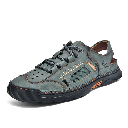 Hand-sewn casual closed-toe sandals in a simple, comfortable design