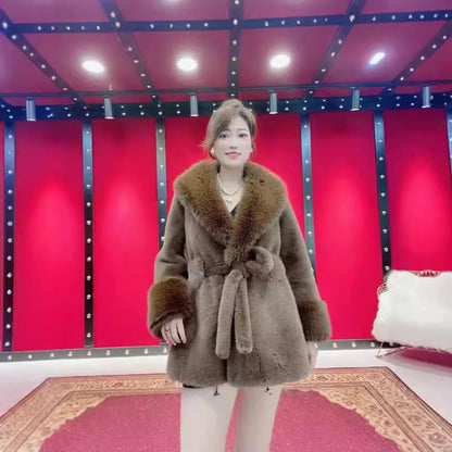 Women's winter fur coat in a classic design by My Store