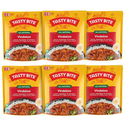 Microwaveable BACKUPMYFILESNOW® Tasty Bite Indian Bombay Potatoes ready-to-eat entrée in 10 oz package, pack of 6.