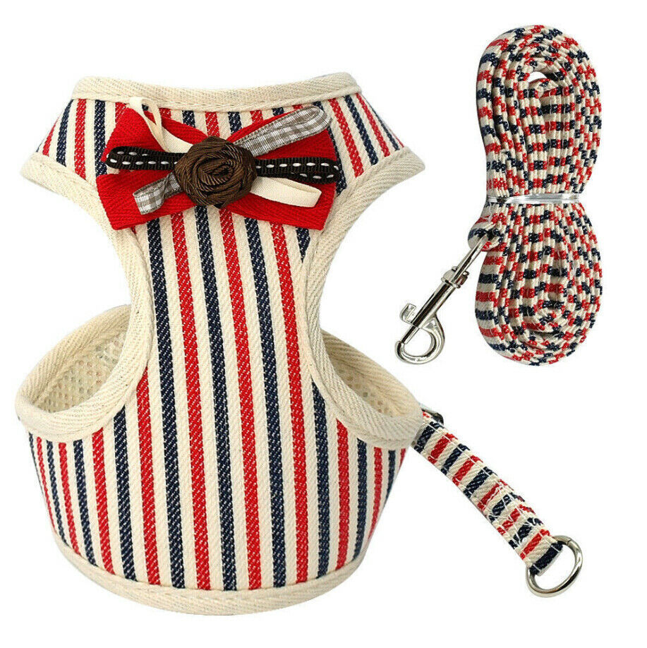 Cute breathable tank top style dog chest strap harness in soft pet-friendly design
