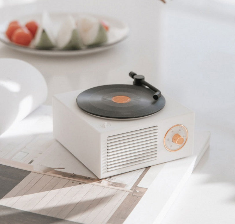 Retro vinyl wireless Bluetooth small sound speaker by My Store with vintage record player-inspired design